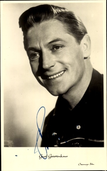 Postcard actor Gustl Gstettenbaur, Stark-Gstettenbaur, portrait, autograph