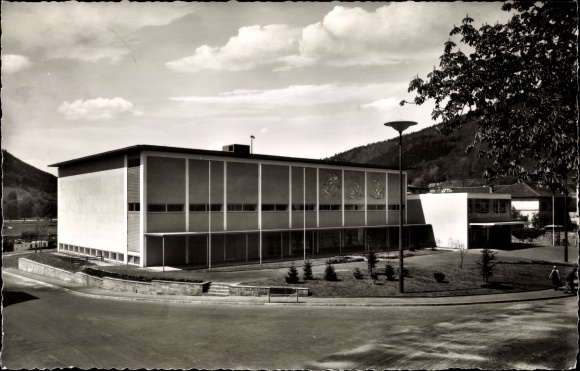 Postcard Eberbach am Neckar Odenwald Baden, Stadthalle