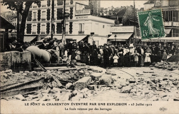 PC Charenton le Pont Val de Marne, explosion 1912, rubble