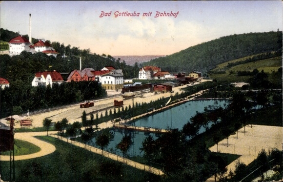 Ak Bad Gottleuba in Saksen, Bahnhof