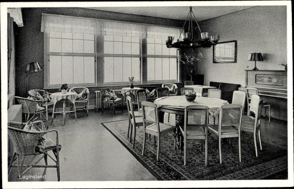 Postcard Au on the Sieg Windeck in the Rhein Sieg district, Bible and convalescent home Hohegrete GmbH, Luginsland