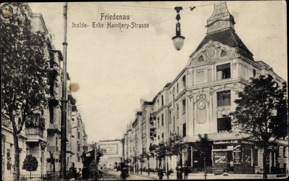 PC Berlin Schöneberg Friedenau, Isoldestrasse corner Handjerystrasse, Conditorei Cafe