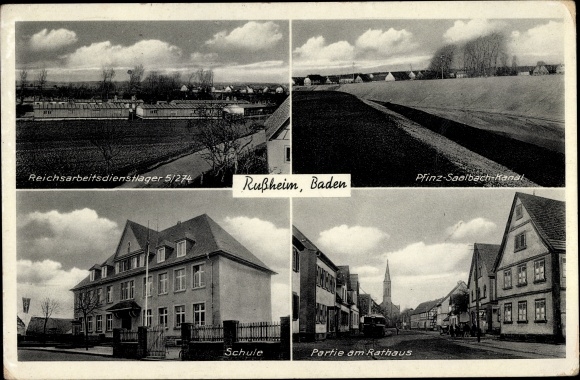 PC Rußheim Dettenheim Baden Württemberg, Reich labor service camp Abtl 5/274, school, town hall