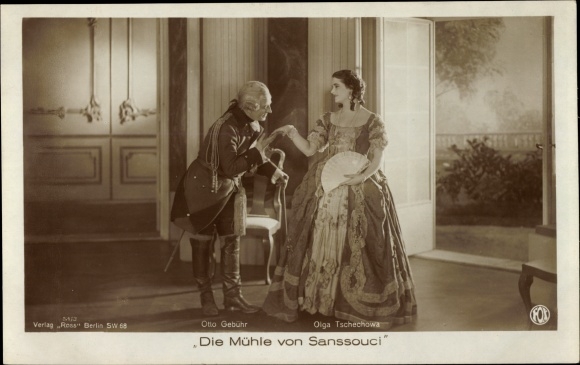 Postcard Actor Otto Fee, Olga Tschechowa, Die Mühle von Sanssouci, Ross Verlag 51 3