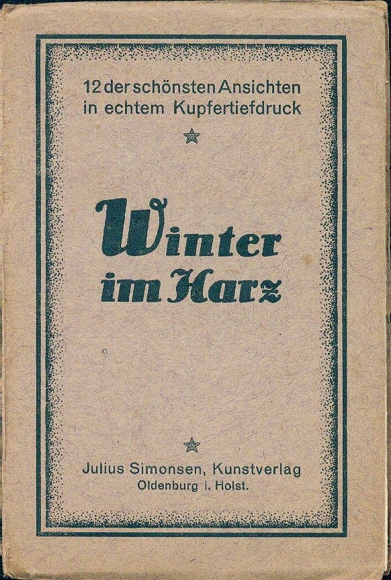 6 oude ansichtkaarten, Harz in de winter, diverse aanzichten