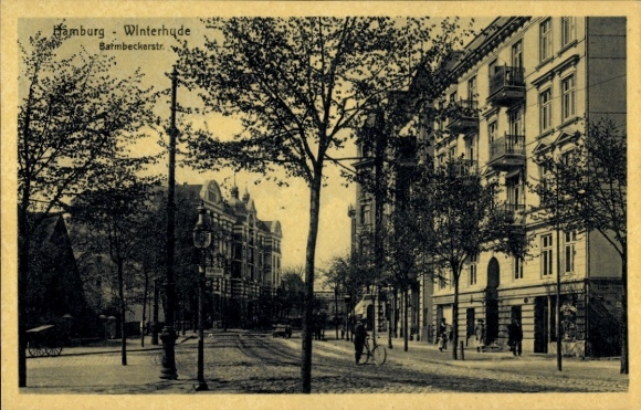 Postcard Hamburg Nord Winterhude, Barmbekerstraße