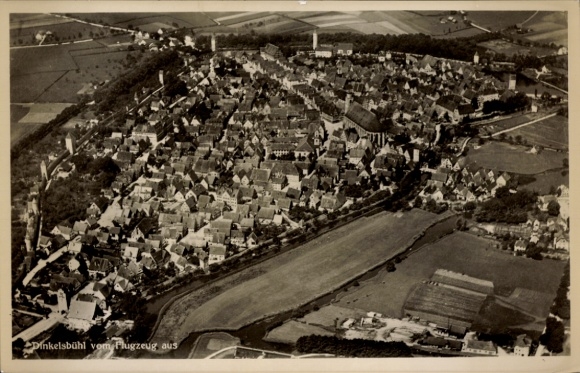 Ak Dinkelsbühl in Mittelfranken, Fliegeraufnahme
