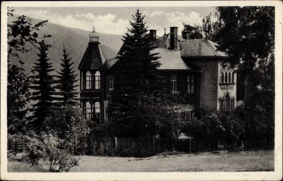 Postcard Bärenfels Altenberg in the Ore Mountains, house four seasons