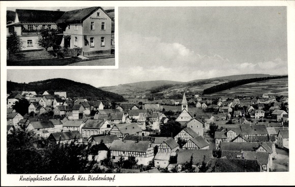 PC Bad Endbach in Hesse, total view, inn and guesthouse Kurt Interthal