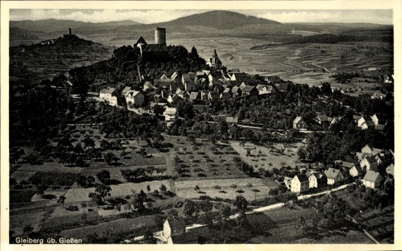 Postcard Krofdorf Gleiberg Wettenberg in Hesse, aerial photograph
