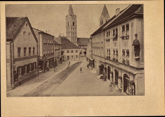 PC Moosburg on the Isar Upper Bavaria, market square