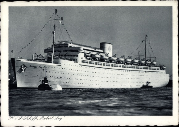 Postcard KdF Schiff Robert Ley
