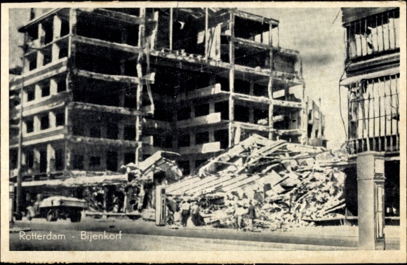 PC Rotterdam South Holland Netherlands, Bijkenkorf, war damage WWII