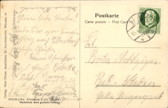 Postcard Silberbach Selb in the Fichtelgebirge Upper Franconia, town views, Pernat