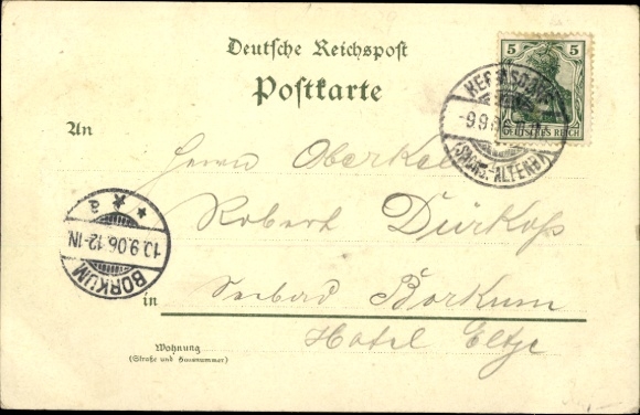 Chromo-Litho Schleifreisen in Thuringia, Zeitzgrund, Gasthof zum Hirsch, Church