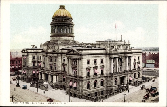 Ak Kansas City Kansas USA, federaal gebouw