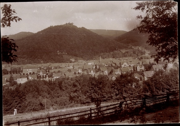 foto Bad Lauterberg im Harz, dorpsgezicht vanaf Kirchberg, 1928