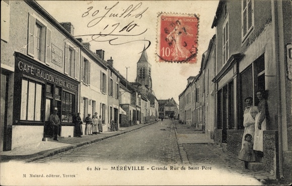 KP Méréville Essonne, Grande Rue de Saint Pere, Café Baudon, Epicerie