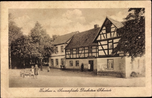 Ak Dänkritz Neukirchen Pleiße, Gasthaus Dänkritzer Schmiede