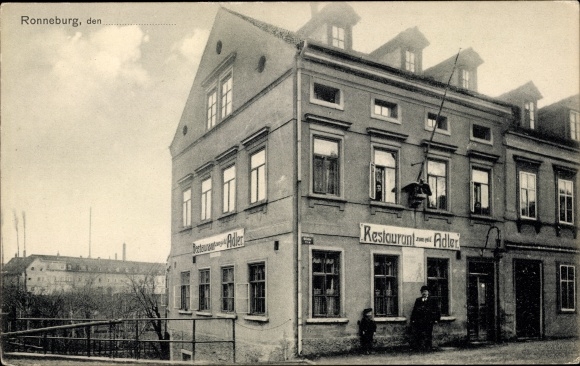 Ak Ronneburg Thüringen, Restaurant zum Adler
