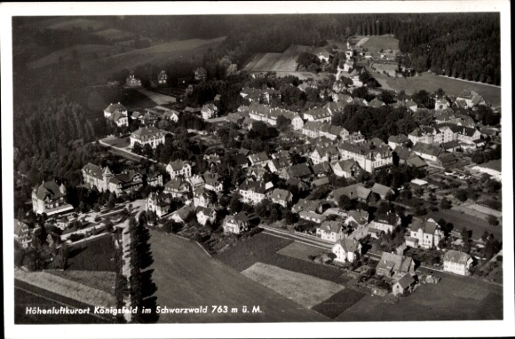 Postcard Königsfeld in the Black Forest Baden, aerial photograph