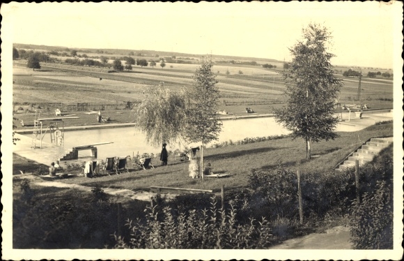 Postcard Bad Rappenau in Baden, brine swimming pool