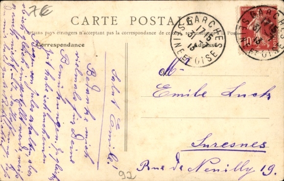 Postcard Garches Hauts de Seine, Boulevard Michel Brezin