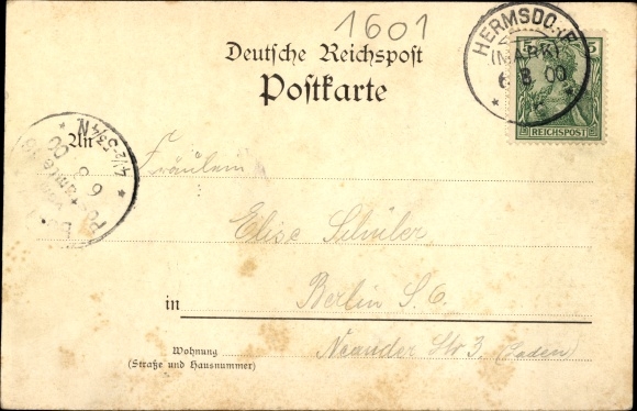 Postcard Berlin Reinickendorf Hermsdorf, Kirche, Kuhstall, Dorfstraße