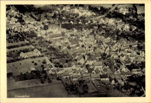 Postcard Untererthal Hammelburg in Lower Franconia, aerial photograph