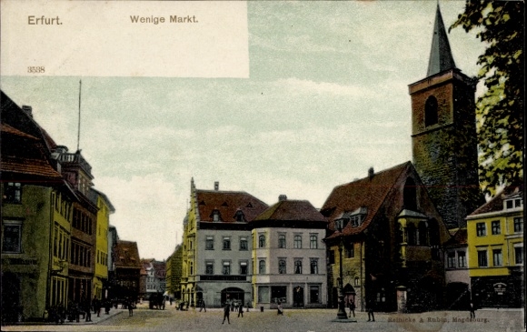 Postcard Erfurt in Thuringia, Wenige Markt