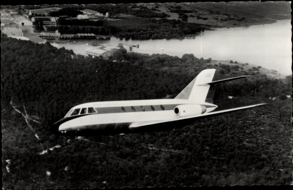 Postcard passenger aircraft GAM Dassault Mystère 20