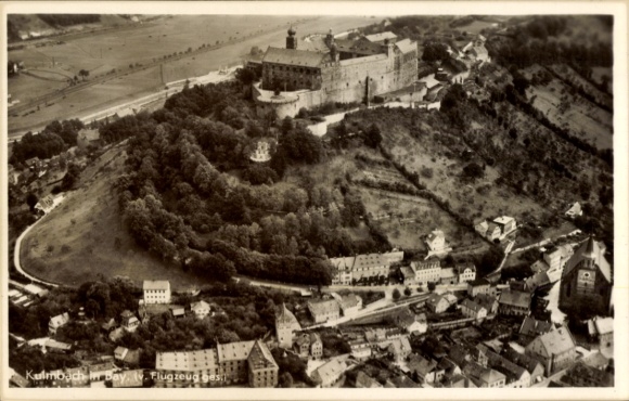 Postcard Kulmbach in Upper Franconia, aerial photograph