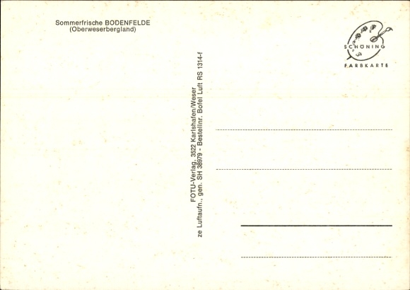 Postcard Bodenfelde on the Weser, general view