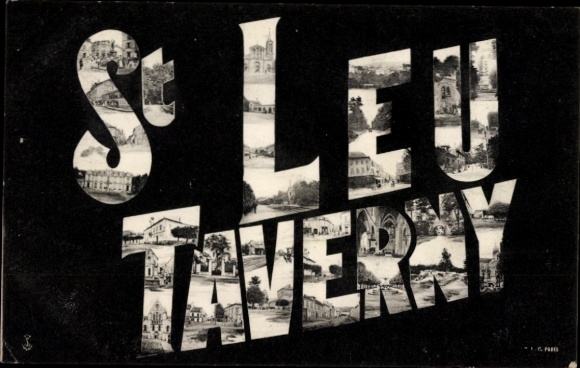 Letters Postcard Saint Leu Taverny Val d'Oise, detailed views