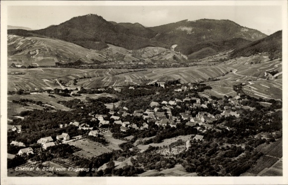Postcard Eisental Bühl in Baden Black Forest, aerial photograph