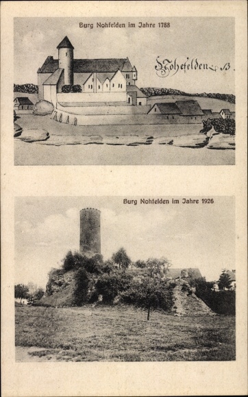 Ak Nohfelden an der Nahe Saarland, Burg in 1788, in 1926