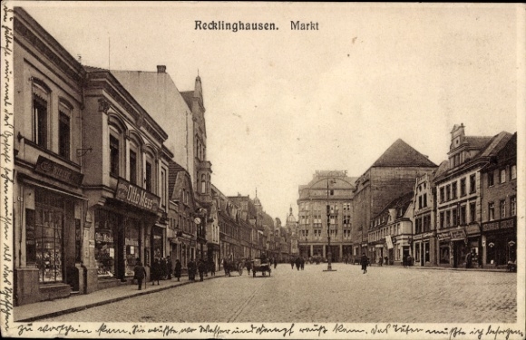 Ak Recklinghausen im Ruhrgebiet, Markt