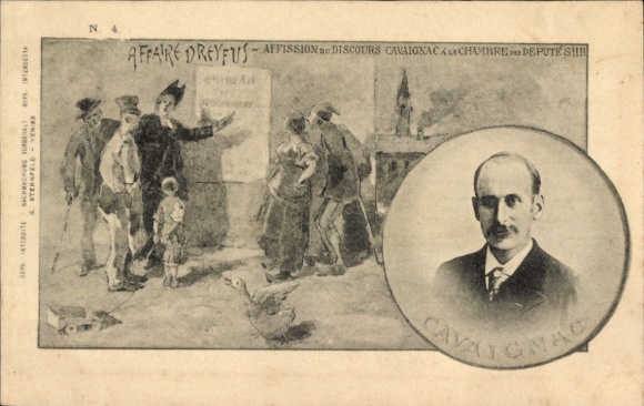 Chromo-Litho Cavaignac, portrait, Dreyfus Affair