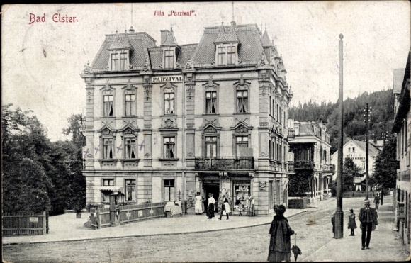Postcard Bad Elster in Vogtland, Villa Parzival