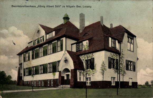 Ak Mügeln in Sachsen, Bezirkskrankenhaus König Albert Stift