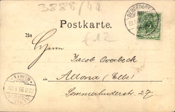 Postcard Hamburg Bergedorf, Villa Messtorff