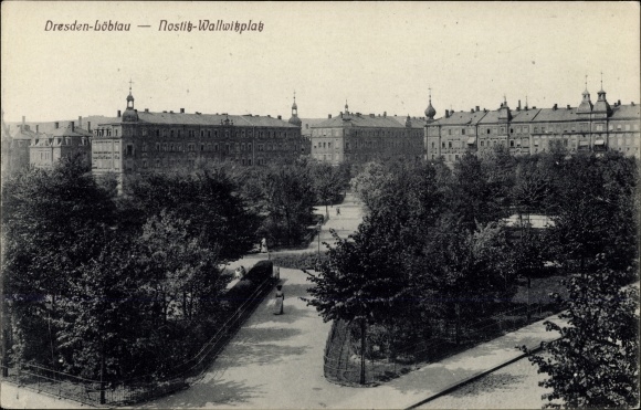 Briefkaart Dresden Löbtau, Nostitz Wallwitz Platz
