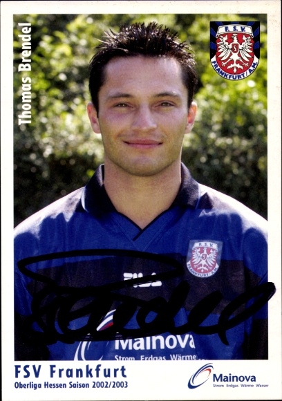 Autogrammkarte Fußballer Thomas Brendel, FSV Frankfurt, Autogramm