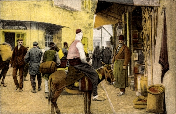 KP Thessaloniki Grecja, suki, impreza uliczna, osioł