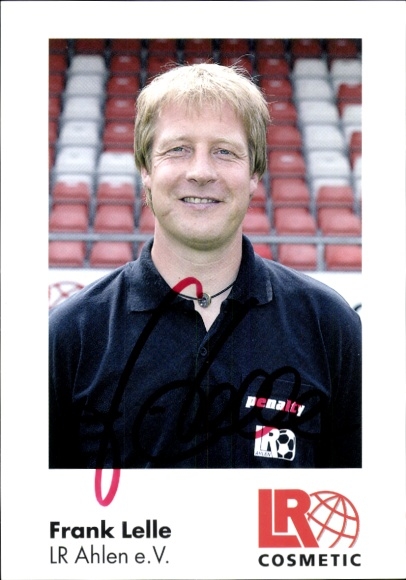 Autogrammkarte Fußballer Frank Lelle, Rot Weiss Ahlen, Autogramm