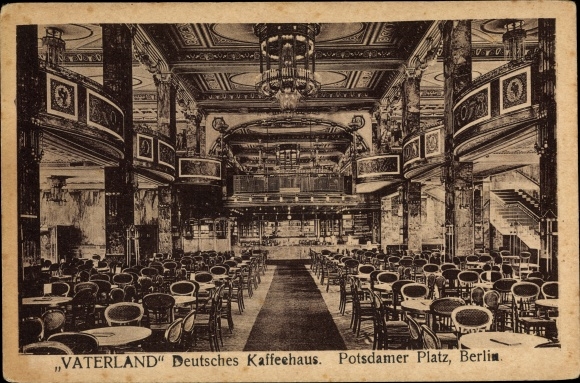 PC Berlin Tiergarten, fatherland, German coffee house, Potsdamer Platz