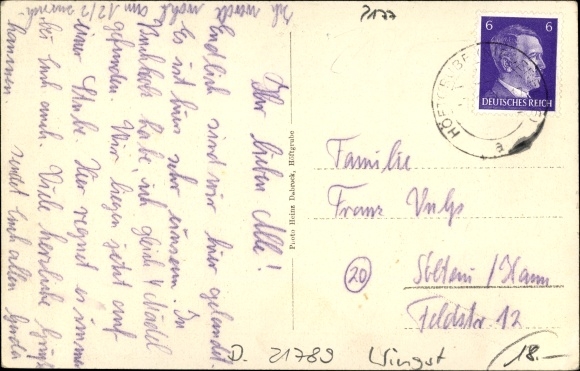 Postcard Dobrock Wingst in the district of Cuxhaven, view of the youth hostel