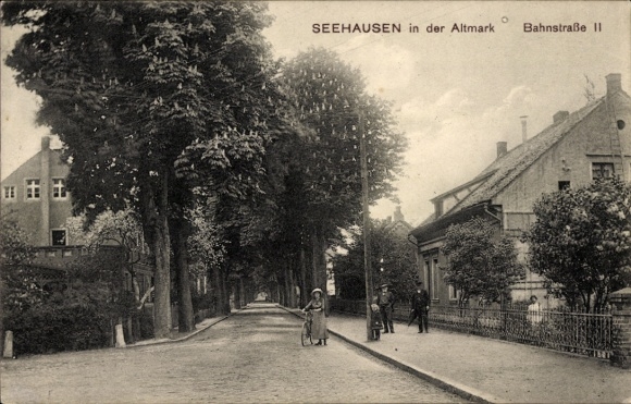 Ak Seehausen in der Altmark, Bahnstraße