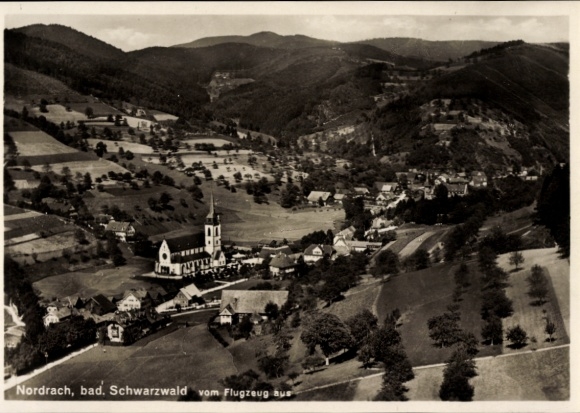 Ak Nordrach im Schwarzwald Baden, Fliegeraufnahme