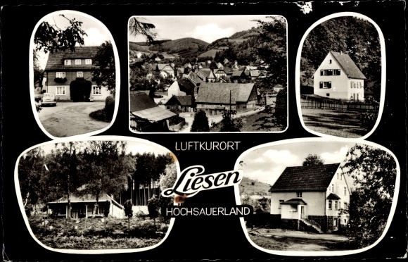 Postcard Liesen Hallenberg Sauerland, town views